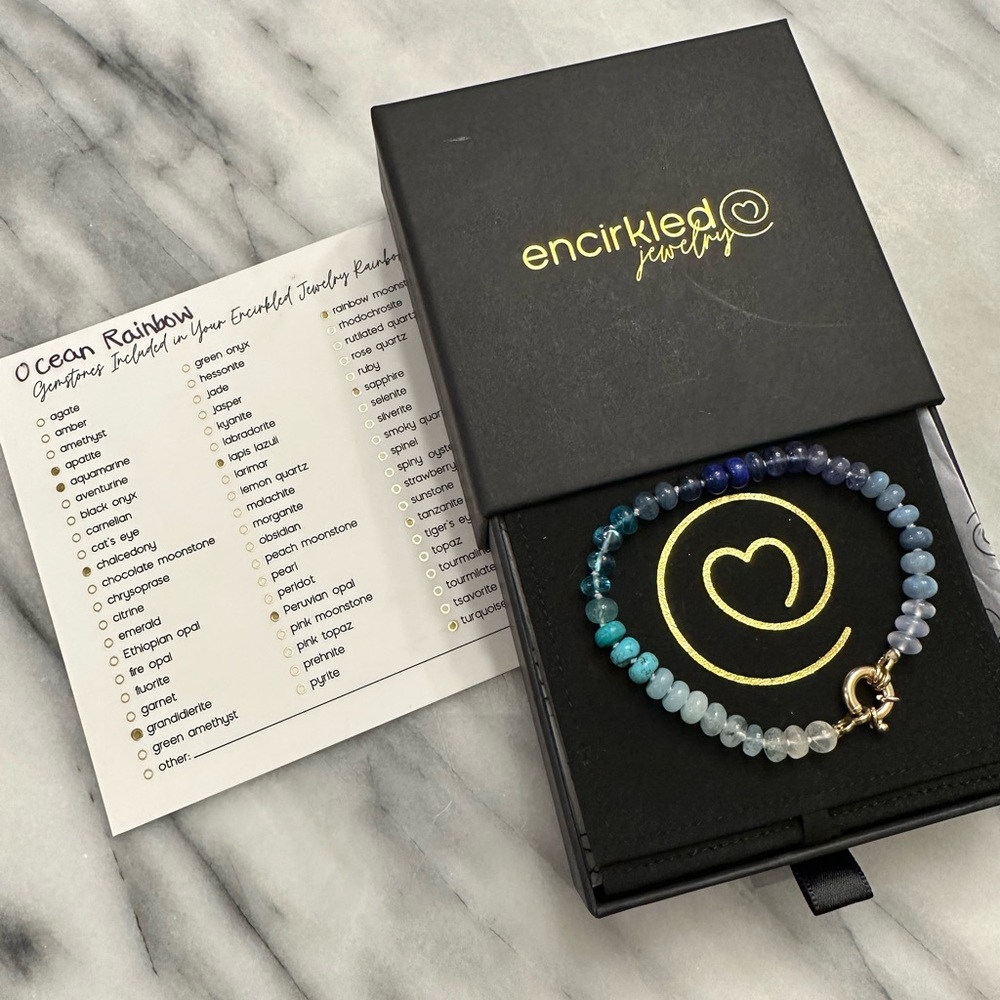 Encircled 14k Ocean Rainbow Bracelet 7.5”